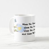 Blauwe Vogel en Vlinders Koffiemok (Voorkant links)