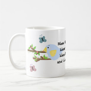 Blauwe Vogel en Vlinders Koffiemok