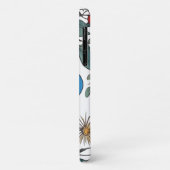 Blauwe Vogel en Wildflower Folk Art Case-Mate iPhone Case (Achterkant/links)