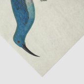 Blauwe Vogel Ephemera Decoupage Frans Script Tissuepapier (Detail)