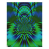 Blauwe vogel foto afdruk (Voorkant)