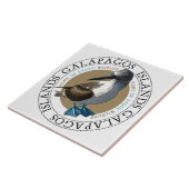 Blauwe Vogel Galapagos Eilanden Classic Ronde Tegeltje (Zijkant)