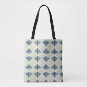 Blauwe vogel gevlekt tote bag (Voorkant)