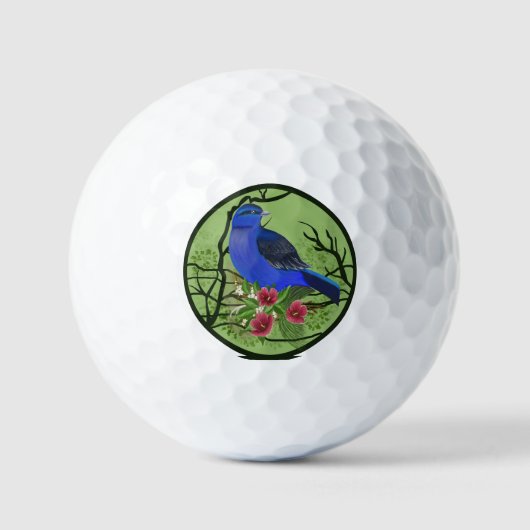 Blauwe vogel golfballen (Voorkant)