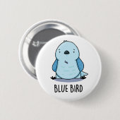 Blauwe Vogel Grappig Dier Pun Ronde Button 5,7 Cm (Voorkant /achterkant)