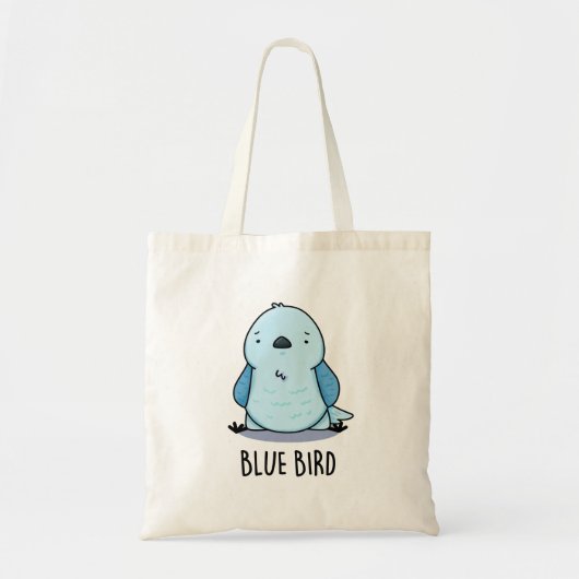 Blauwe Vogel Grappig Dier Pun Tote Bag (Voorkant)