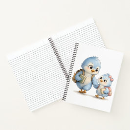 Blauwe Vogel Herinneringen Foto Notitieboek