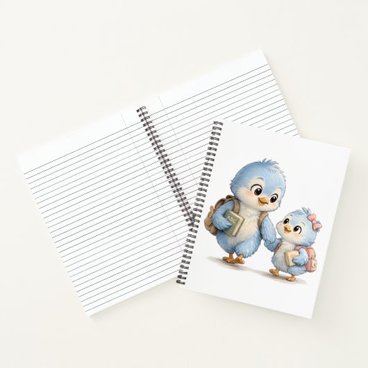 Blauwe Vogel Herinneringen Foto Notitieboek (Binnen)