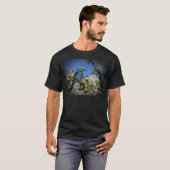 Blauwe Vogel in Bloei T-shirt (Voorkant volledig)