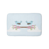 Blauwe vogel in Blossom Tree Cute Badmat (Voorkant)