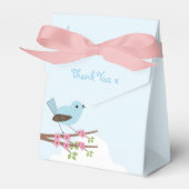 Blauwe vogel in de Blossom-boom Bedankdoosjes (Voorkant Zijde)