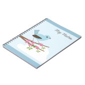 Blauwe vogel in de Blossom-boom Notitieboek (Linkerzijde)