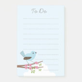 Blauwe vogel in de Blossom-boom Post-it® Notes (Voorkant)