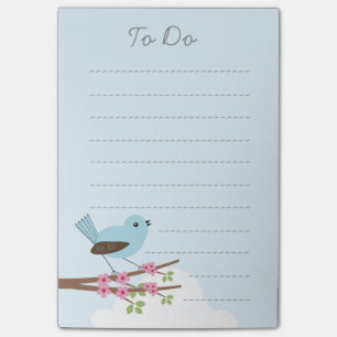 Blauwe vogel in de Blossom-boom Post-it® Notes