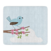 Blauwe vogel in de Blossom-boom Snijplank (Voorkant)