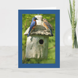 blauwe vogel jubileumkaart kaart