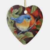 Blauwe vogel keramisch ornament (Rechts)