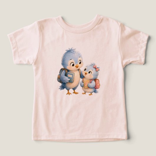Blauwe Vogel Kids T-Shirt (Design voorkant)