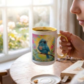 Blauwe Vogel Koffiemok Quote Mok