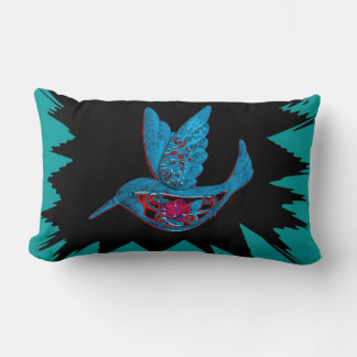 Blauwe Vogel Kussen