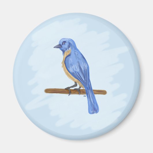 Blauwe vogel magneet (Voorkant)