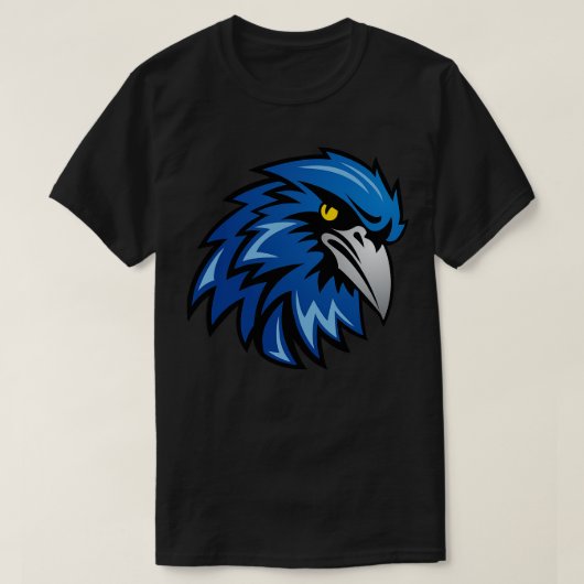 Blauwe Vogel Mascot 1 T-shirt (Design voorkant)
