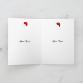 Blauwe Vogel met Kerst Template Kaart (Binnen)