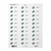 Blauwe vogel met Kerstmis Etiket (Full Sheet)