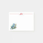 Blauwe vogel met Kerstmis Post-it® Notes (Voorkant)