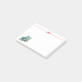 Blauwe vogel met Kerstmis Post-it® Notes (Schuin)