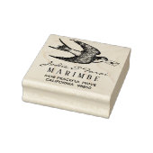  Blauwe Vogel met Letter Adres Stempel (Stempel)