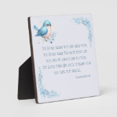 Blauwe vogel met nummers 6 24-26 plaque fotoplaat (Voorkant)