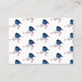 Blauwe vogel Mighty, standaardmatte Visitekaartje (Achterkant)