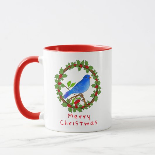 Blauwe vogel mok (Links)