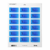 Blauwe Vogel Monogram Initiaal A Persoonlijk Etiket (Full Sheet)