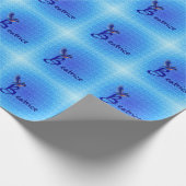 Blauwe Vogel Monogram Initiaal B Persoonlijk Cadeaupapier (Hoek)