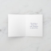 Blauwe Vogel Monogram Initiaal E Persoonlijk Bedankkaart (Binnen)