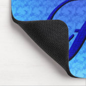 Blauwe Vogel Monogram Initiaal F Muismat (Hoek)