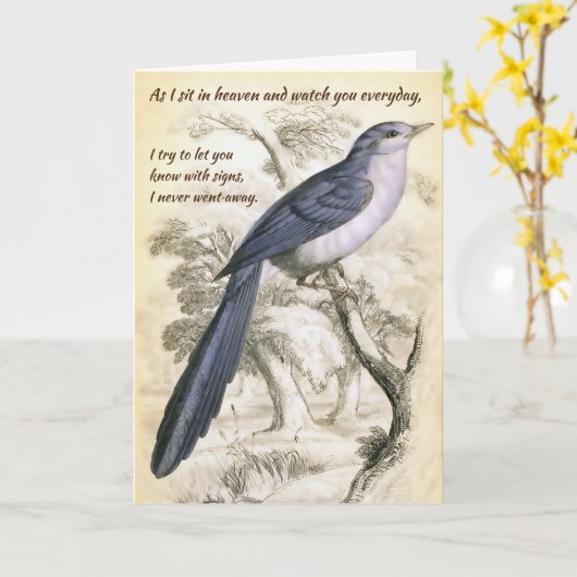 Blauwe vogel, nooit  sympathie weggestuurd kaart (Gele Bloem)