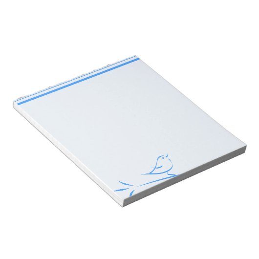 Blauwe vogel notitieblok (Schuin)