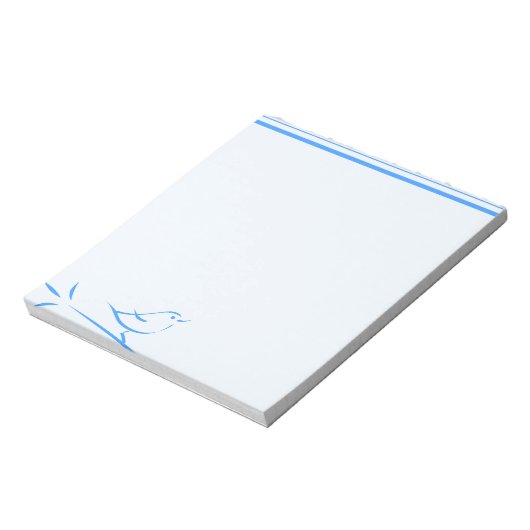 Blauwe vogel notitieblok (Linkerzijde)