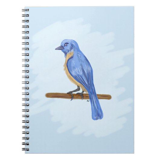 Blauwe vogel notitieboek (Voorkant)