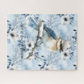 Blauwe Vogel op een Boomtak Legpuzzel (Horizontaal)