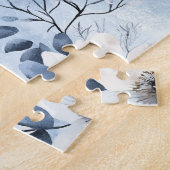 Blauwe Vogel op een Boomtak Legpuzzel (Zijkant)