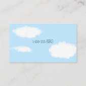 Blauwe vogel op een boomtak met Cloudy Sky Visitekaartje (Achterkant)