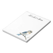 Blauwe Vogel op een Boomtak Notitieblok (Linkerzijde)