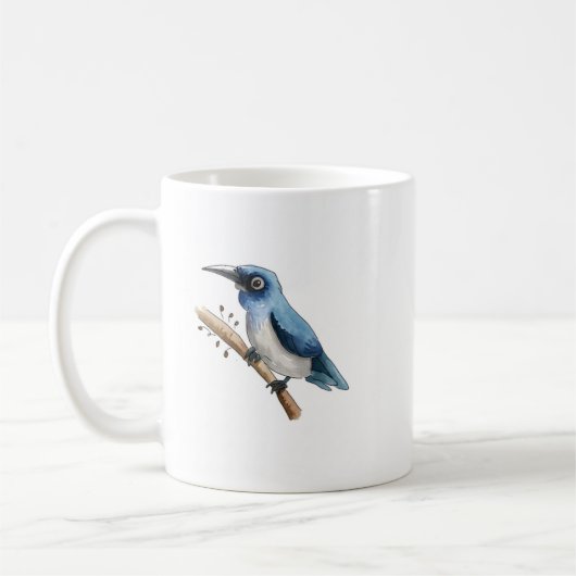 Blauwe Vogel op een Tak Koffiemok (Links)