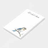 Blauwe vogel op een tak post-it® notes (Schuin)