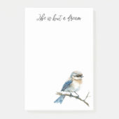 Blauwe vogel op een tak post-it® notes (Voorkant)