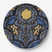 Blauwe vogel papieren bordje (Voorkant)